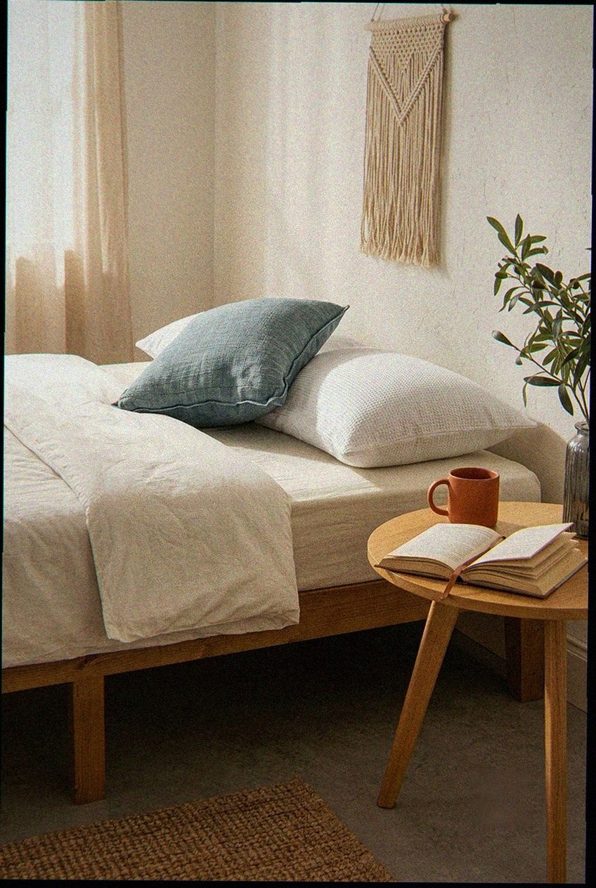 Artful Anchors: Elevating Bedroom Spaces with Natural Grain