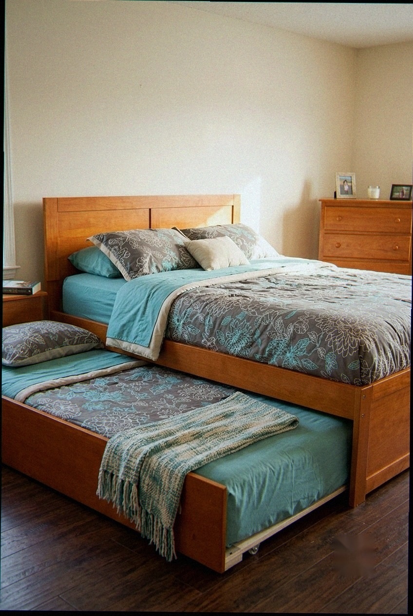Elevating the Guest Room: Styling the Solid Wood Platform Bed with Trundle
