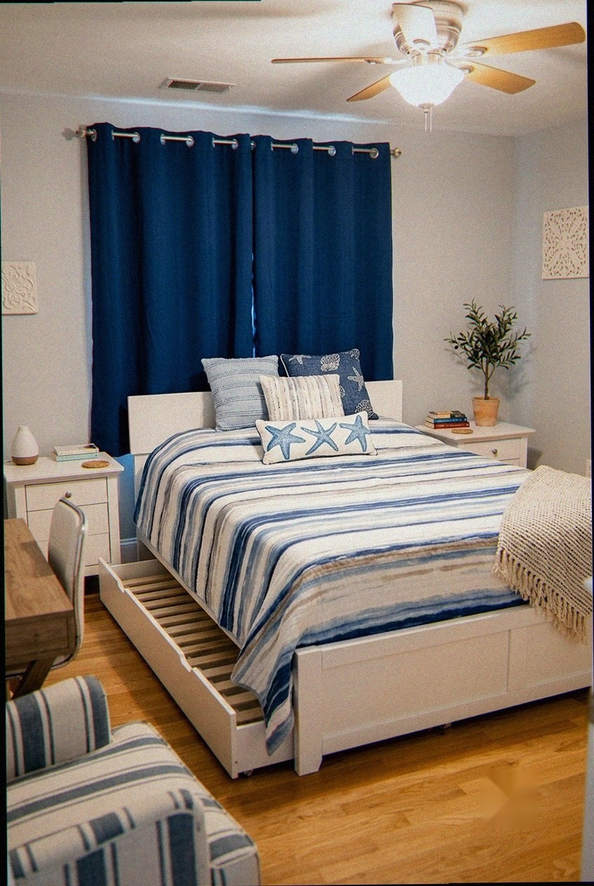 Elevating the Guest Room: Styling the Solid Wood Platform Bed with Trundle