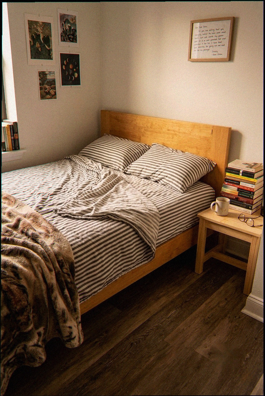 How to Style the Rustic Solid Wood Platform Bed Frame: Design Tips & Palette Ideas