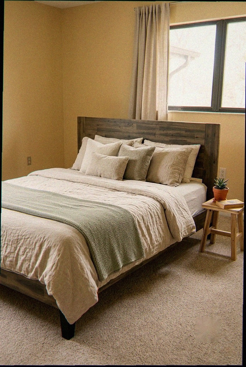 How to Style the Rustic Solid Wood Platform Bed Frame: Design Tips & Palette Ideas