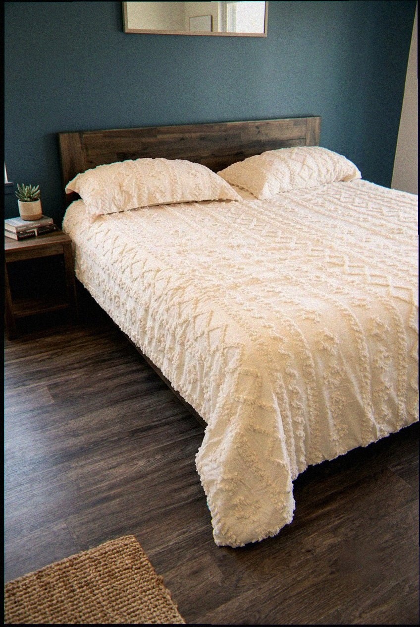 How to Style the Rustic Solid Wood Platform Bed Frame: Design Tips & Palette Ideas