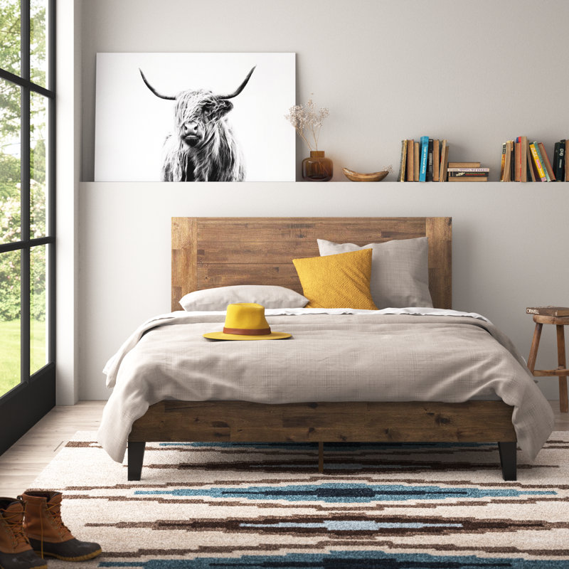 Union Rustic Kira Solid Wood Platform Bed Frame W005405246