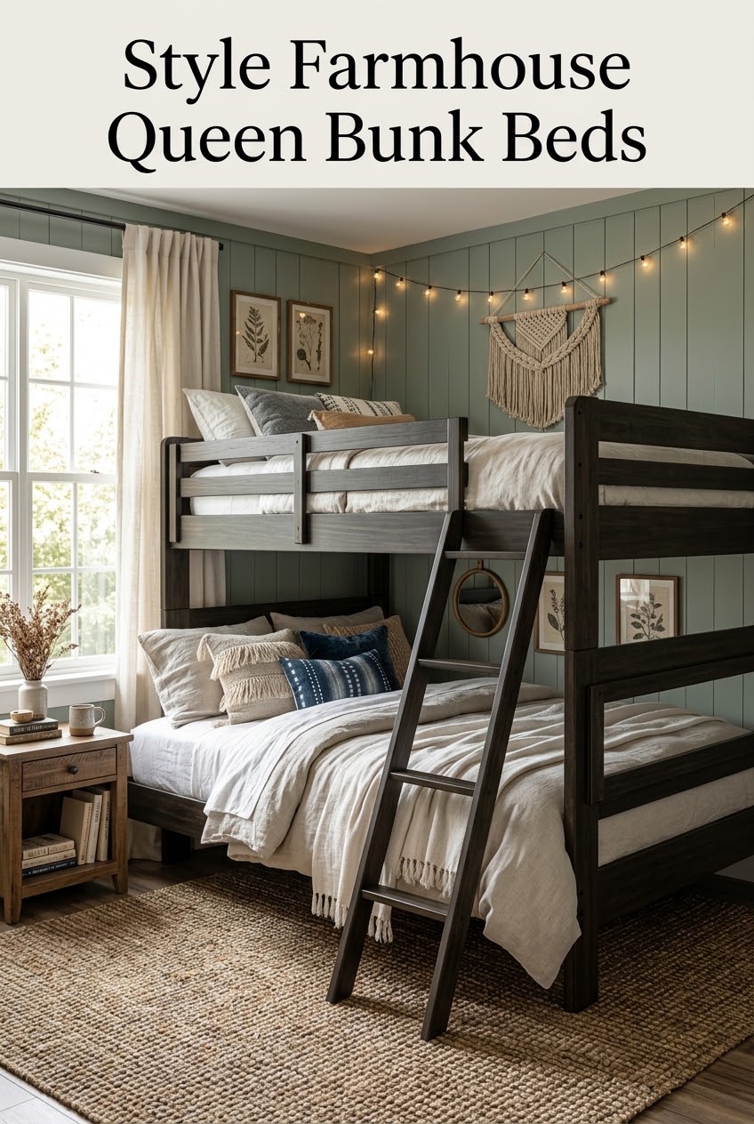 Elevating the Modern Bunk: How to Style Farmhouse Queen Bunk Beds