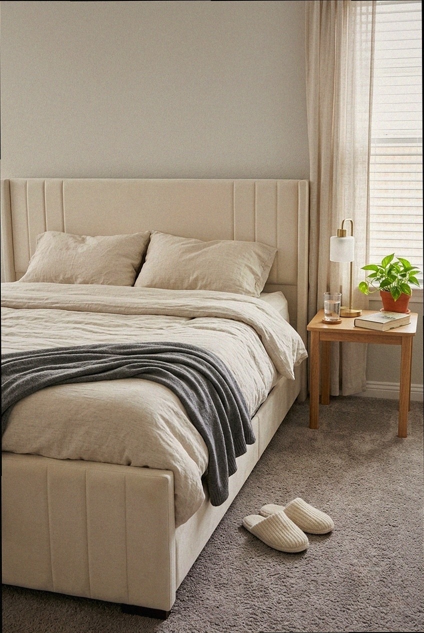 The Art of Modern Rest: Styling the Velvet Upholstered Platform Bed Frame