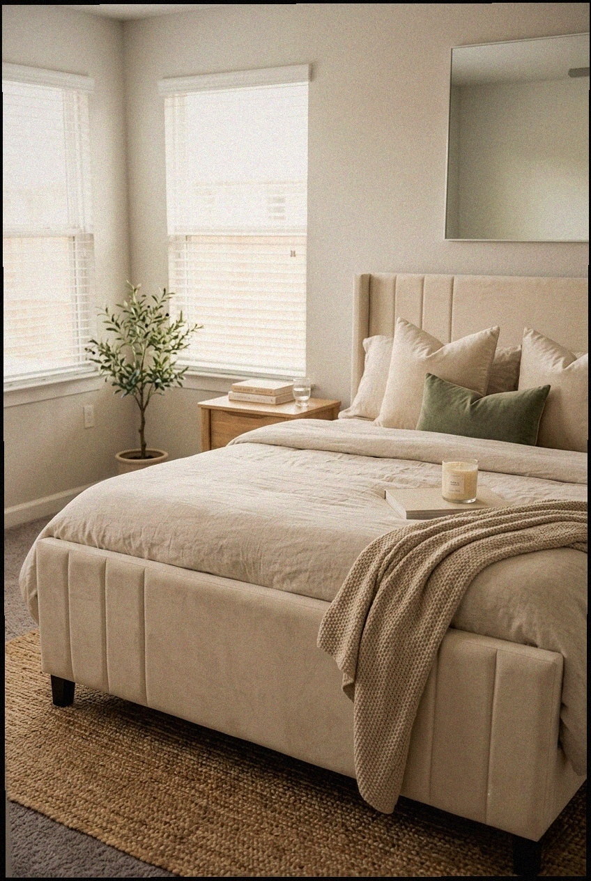 The Art of Modern Rest: Styling the Velvet Upholstered Platform Bed Frame