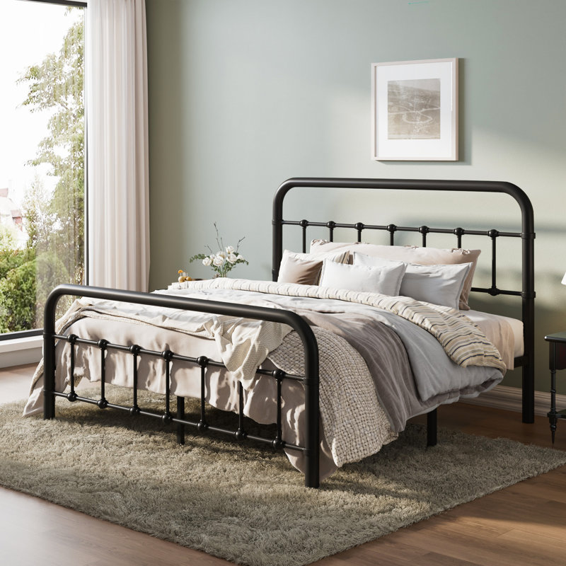 Kawamoto Metal Platform Bed Frame With Elegant Modern Design W011346831