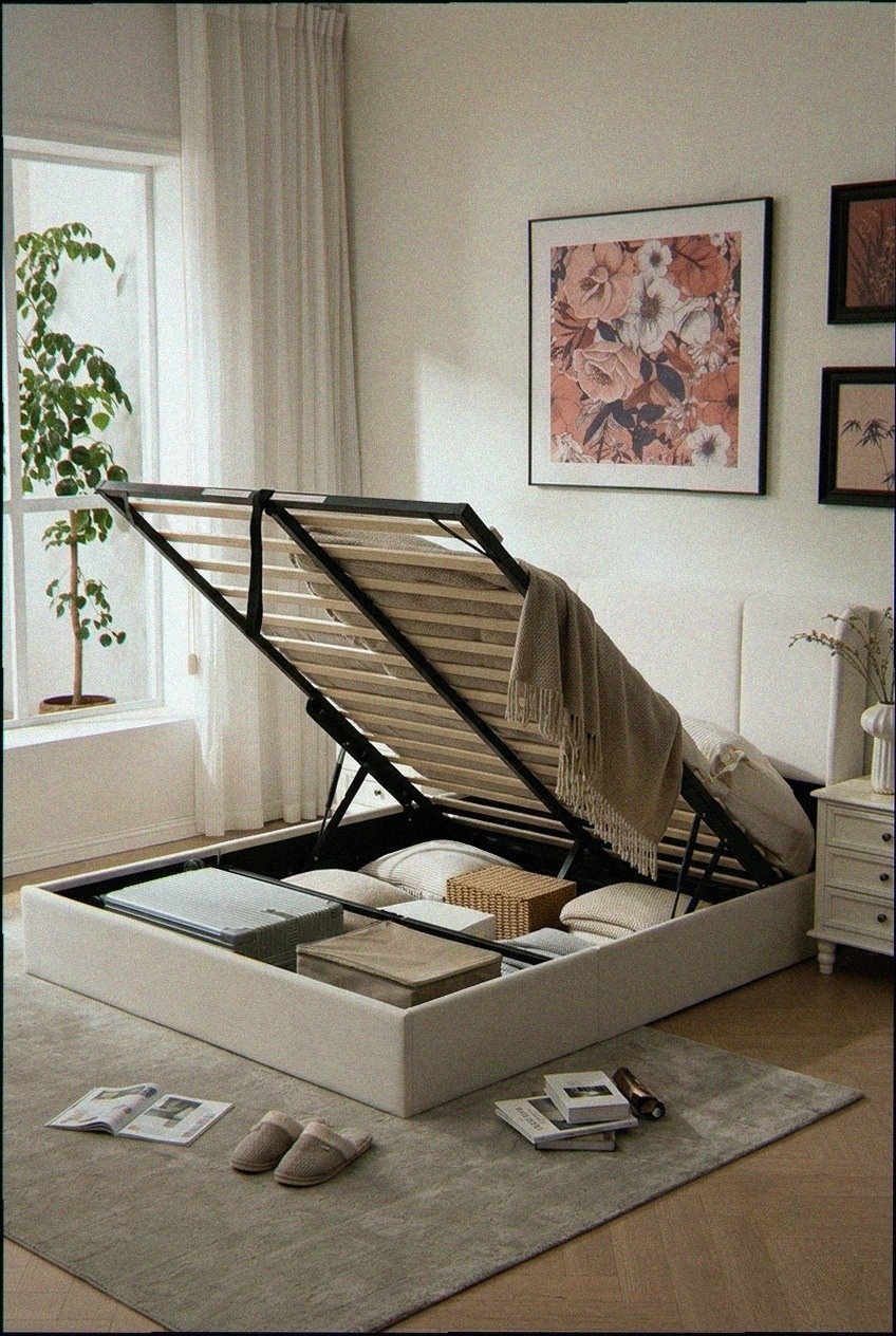 The Art of the Tailored Sanctuary: How to Style an Upholstered Platform Bed with Lift Up Storage