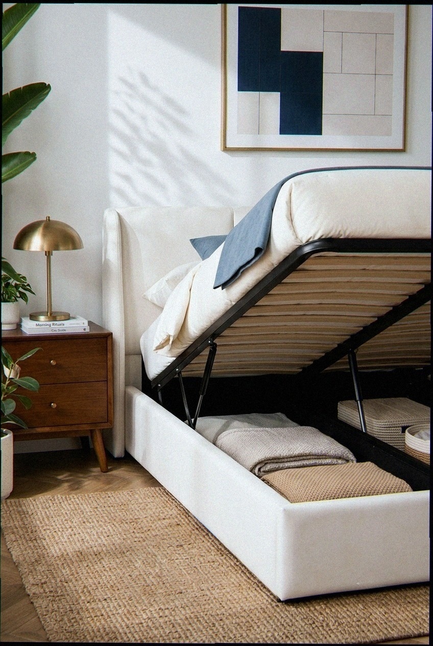 The Art of the Tailored Sanctuary: How to Style an Upholstered Platform Bed with Lift Up Storage