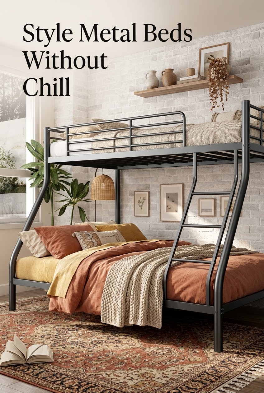 Warm Modernism: How to Style Metal Bunk Beds Without the Industrial Chill