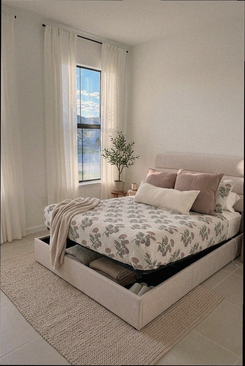 Architectural Calm: How to Style the Upholstered Lift Up Storage Platform Bed
