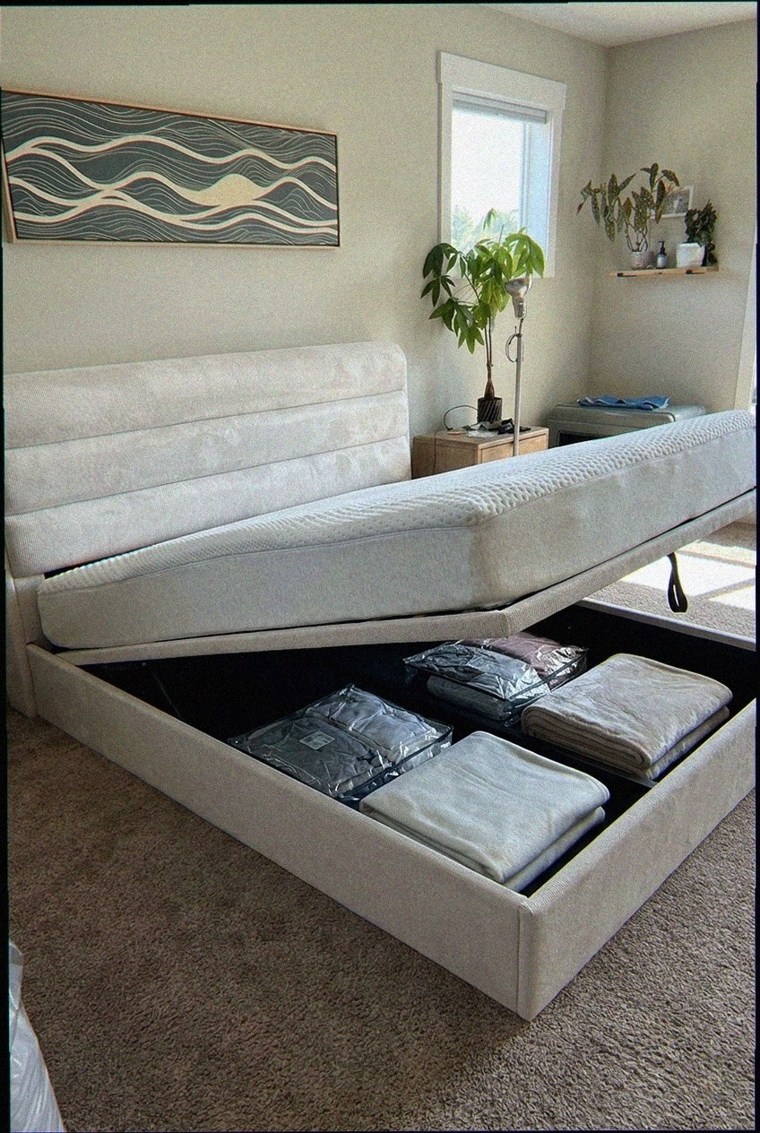 Architectural Calm: How to Style the Upholstered Lift Up Storage Platform Bed