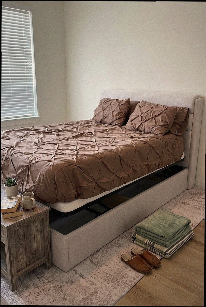 Architectural Calm: How to Style the Upholstered Lift Up Storage Platform Bed