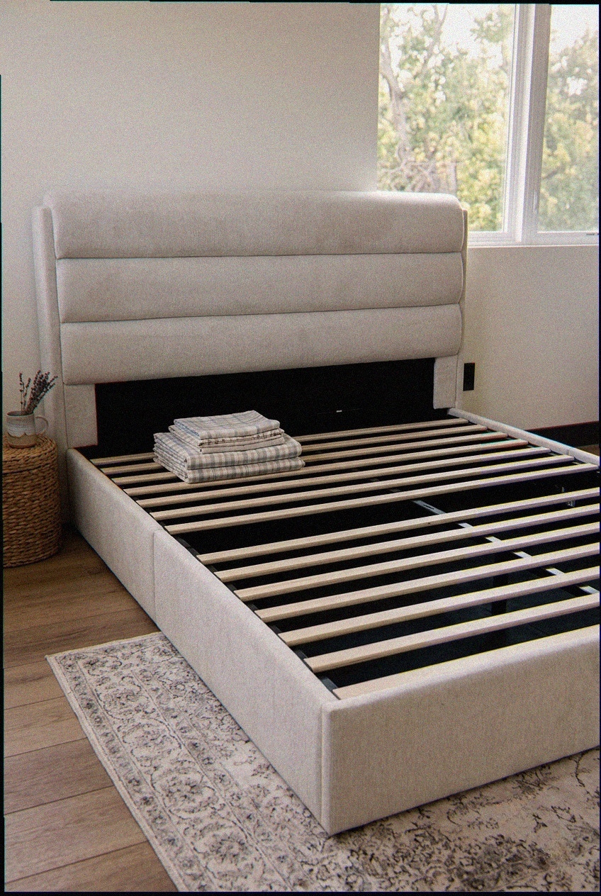 Architectural Calm: How to Style the Upholstered Lift Up Storage Platform Bed