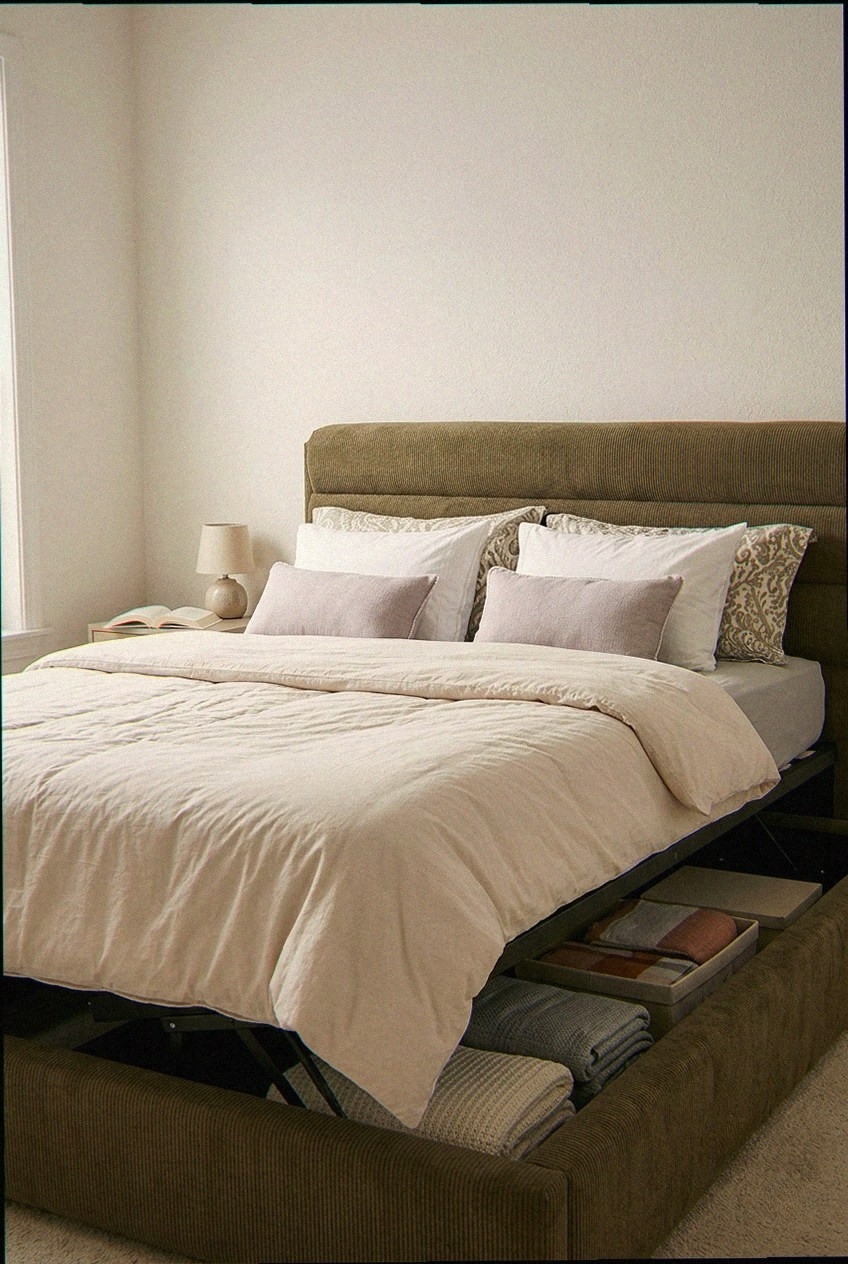 Architectural Calm: How to Style the Upholstered Lift Up Storage Platform Bed