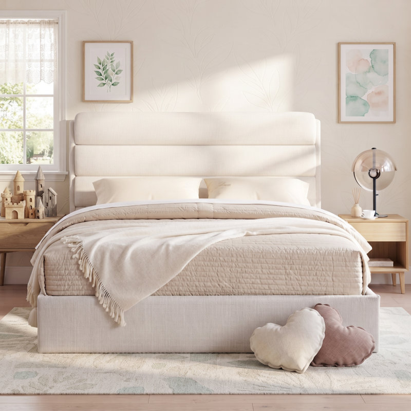 Latitude Run Upholstered Lift Up Storage Platform Bed W112990087
