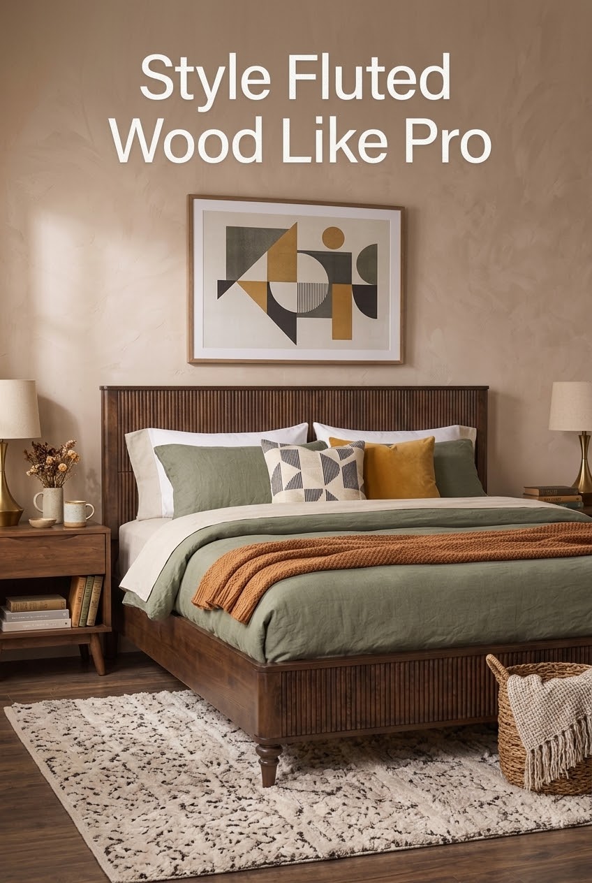 How to Style Fluted Wood Like a Pro: The Architectural Statement Bed