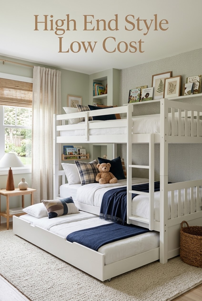 The Art of the Shared Bedroom: Styling Multi-Tier Living with Warmth and Wood
