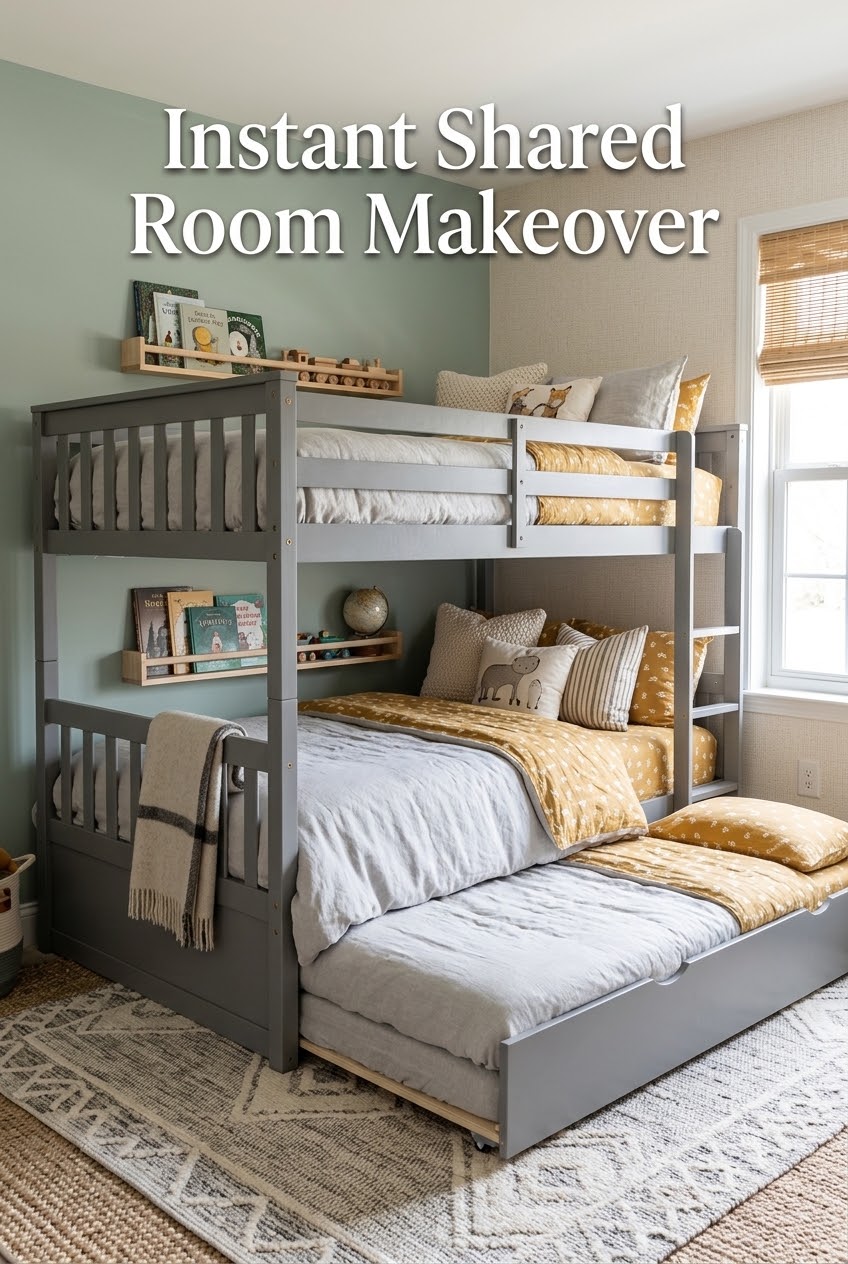 The Art of the Shared Bedroom: Styling Multi-Tier Living with Warmth and Wood
