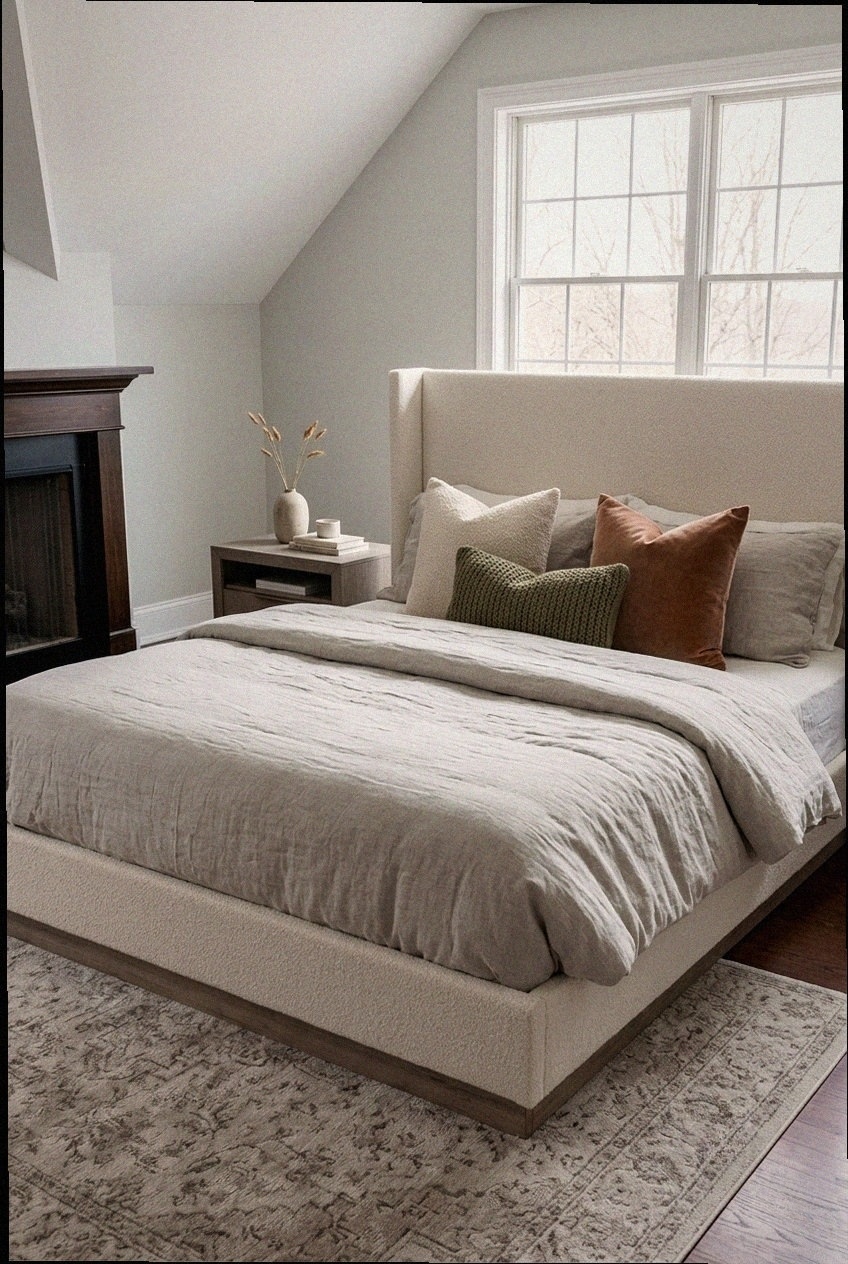 The New Classic: Curating Around a Modern Upholstered Wingback Bed Frame
