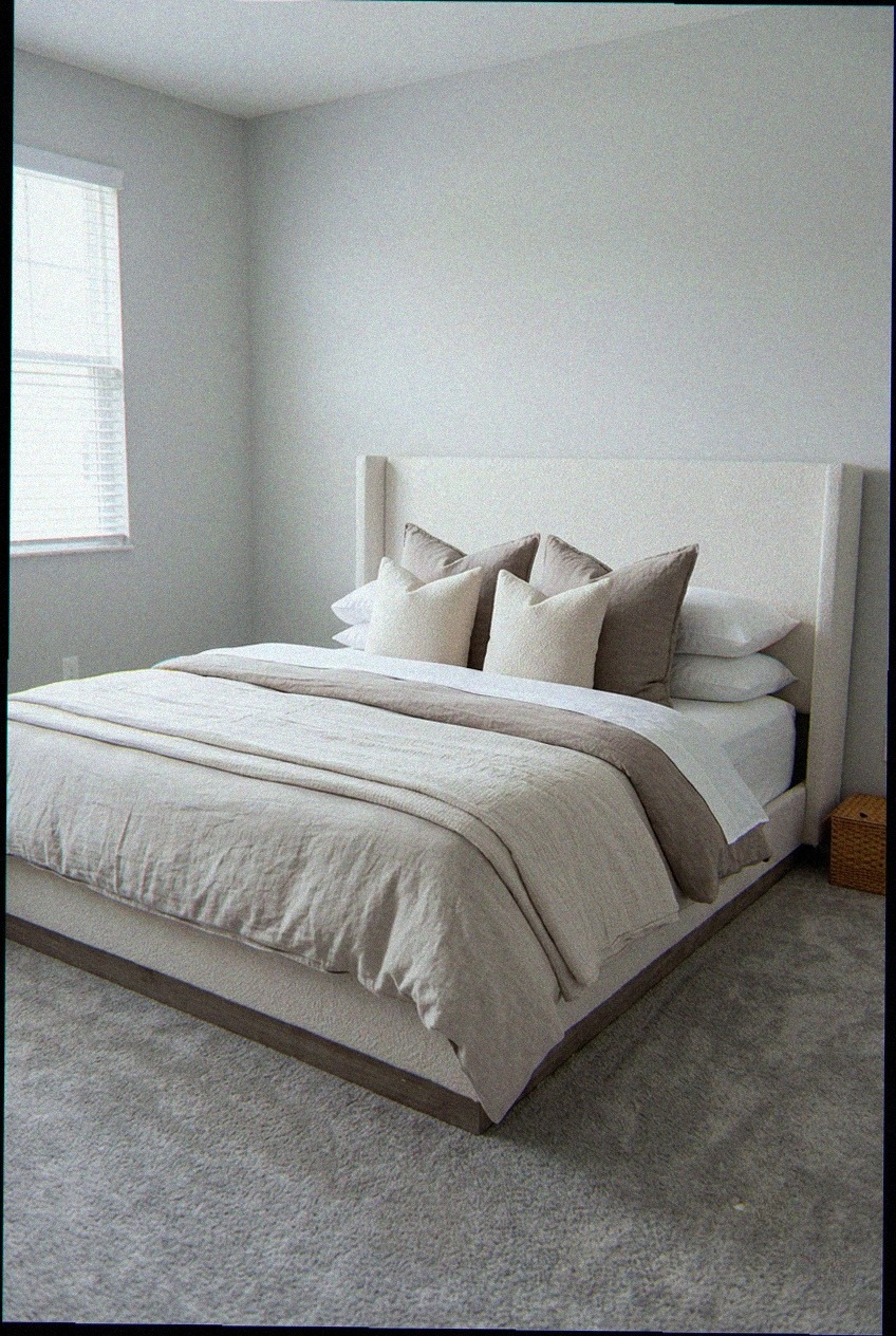 The New Classic: Curating Around a Modern Upholstered Wingback Bed Frame