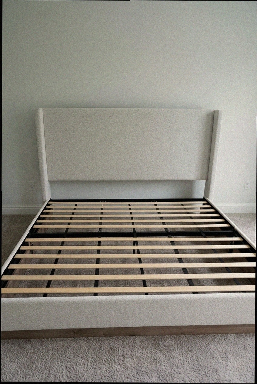 The New Classic: Curating Around a Modern Upholstered Wingback Bed Frame