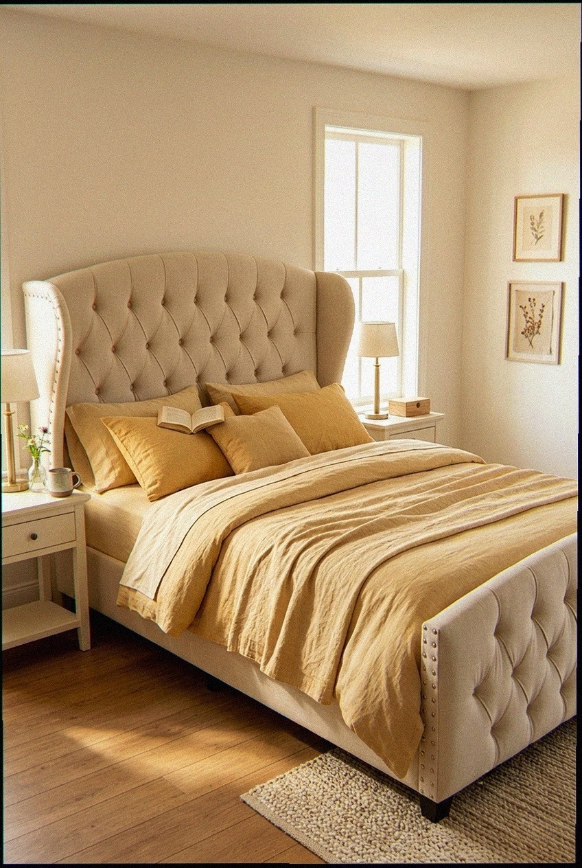 How to Style the Wingback Upholstered Platform Bed Frame: Design Tips & Palette Ideas