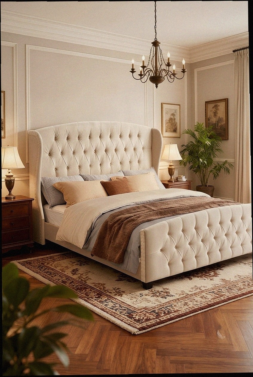 How to Style the Wingback Upholstered Platform Bed Frame: Design Tips & Palette Ideas