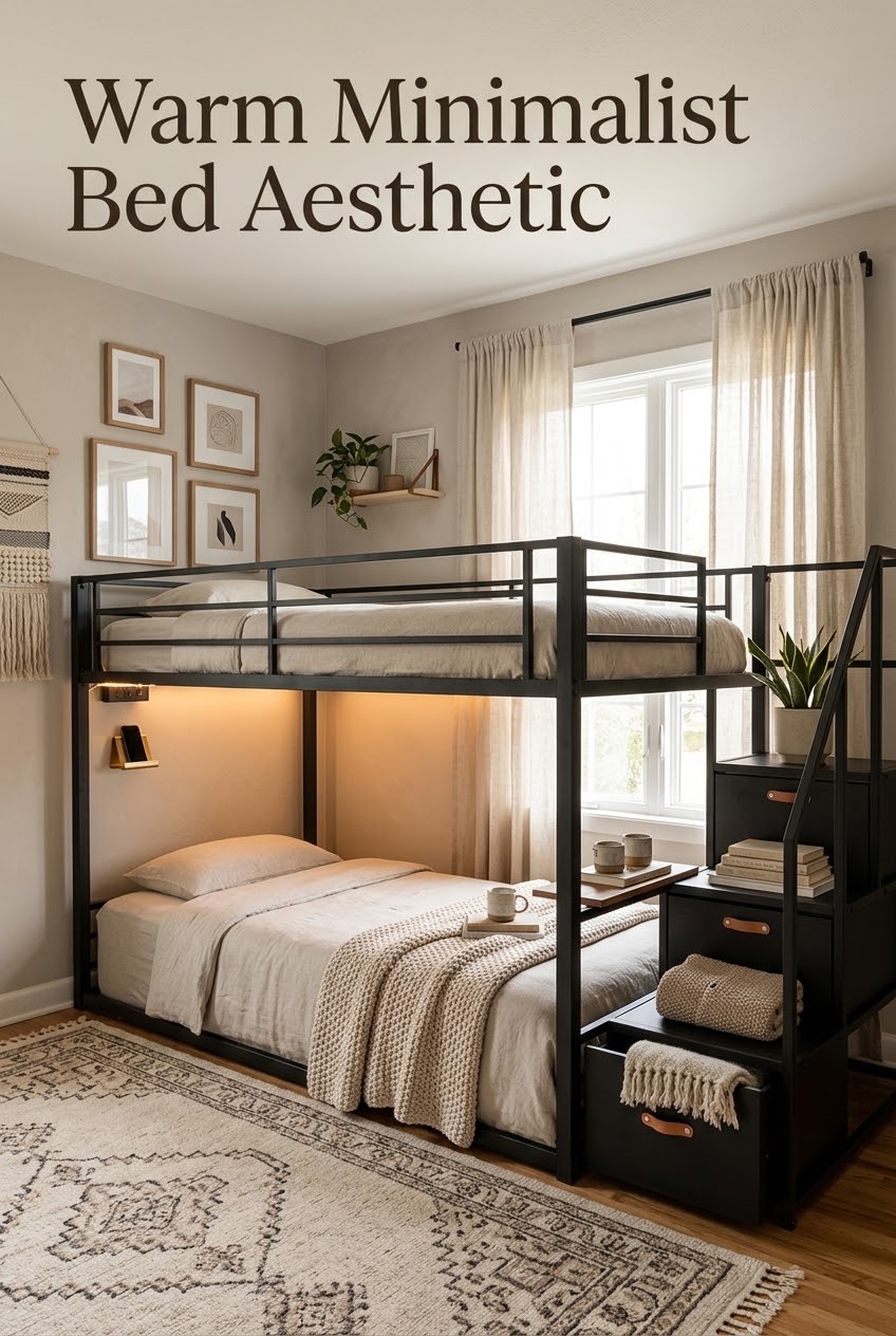 The Art of Warm Minimalism: Elevating the Modern Industrial Bunk Bed